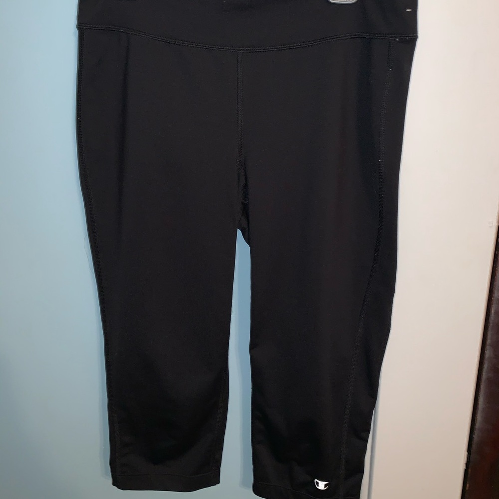 champion black cropped leggings